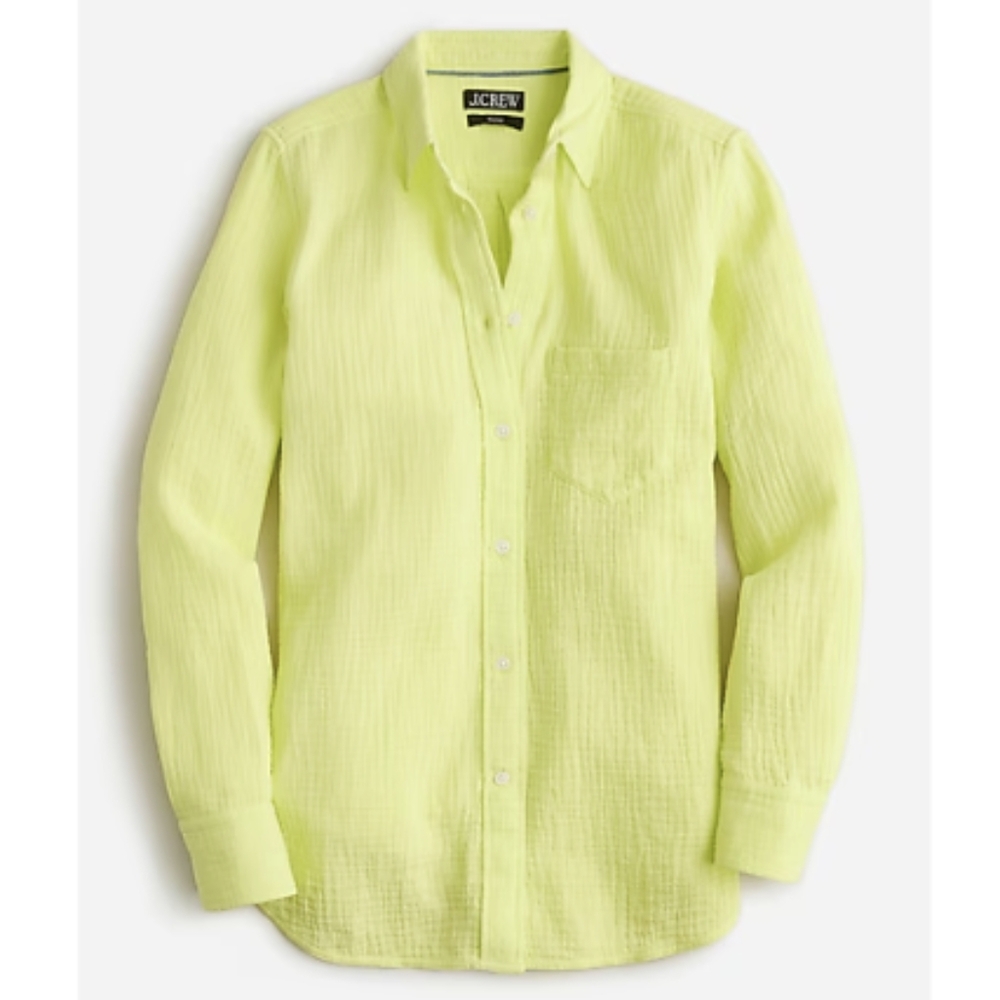🌱 J Crew Double-Gauze Shirt Size 6